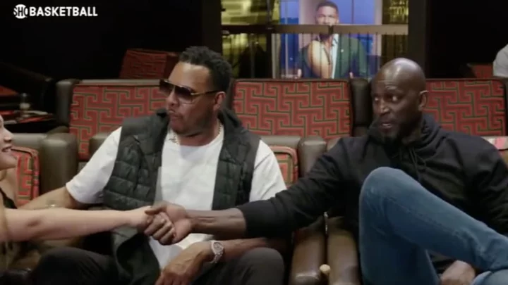 Paul Pierce and Kevin Garnett Joined By Very Special Guest During Their NBA Finals Watchalong