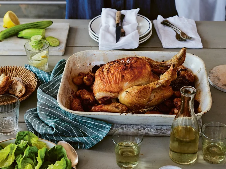 One-pot roast chicken with chorizo, garlic and rosemary