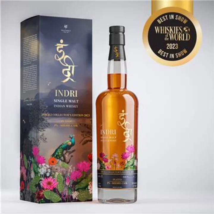 Indri Becomes ‘The Best Whisky In The World’: Wins ‘Best in Show Double Gold’ at Whiskies of the World Awards 2023