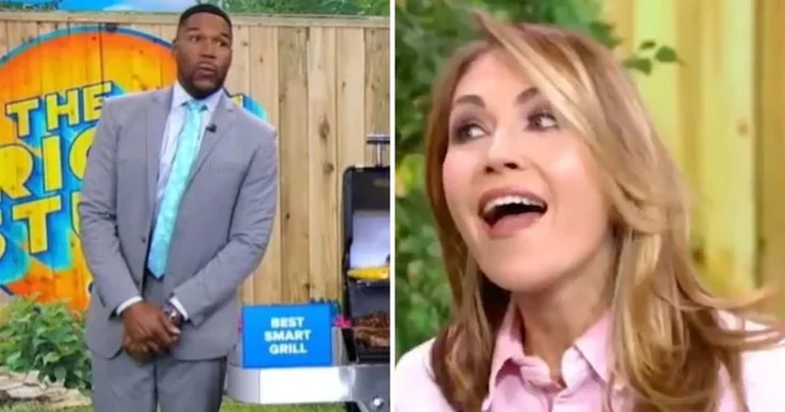 Michael Strahan looks uneasy as guest Lori Bergamotto roasts her husband during awkward 'GMA' segment